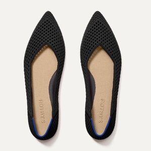 Rothy’s The Point II Honeycomb Black Mesh Comfy Flats Size 8.5